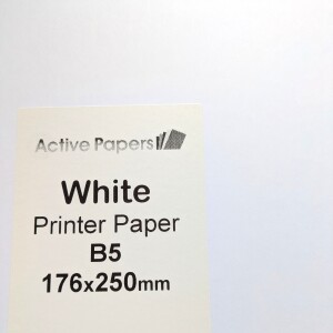 B5 size 250x353mm range of white paper & card 60-350gsm